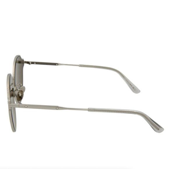 Bottega Veneta Unisex Silver Round Metal Sunglasses!